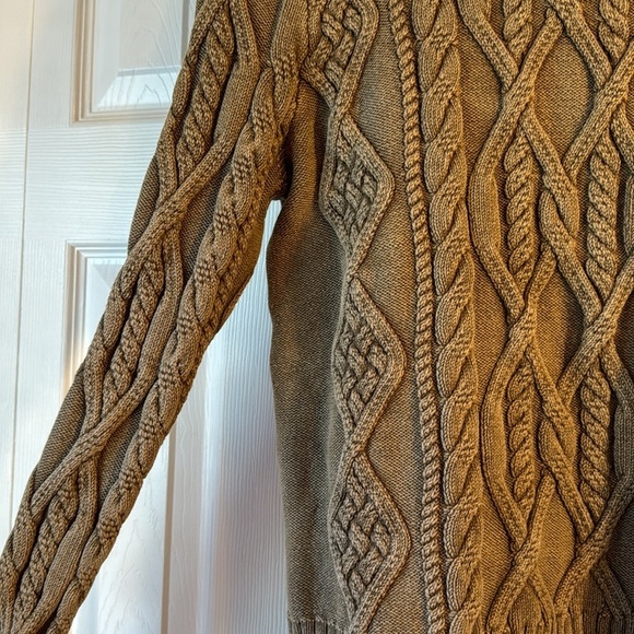 SER.O.YA Liam Cable Knit Sweater in Tan Acid Wash sz S - Picture 10 of 15